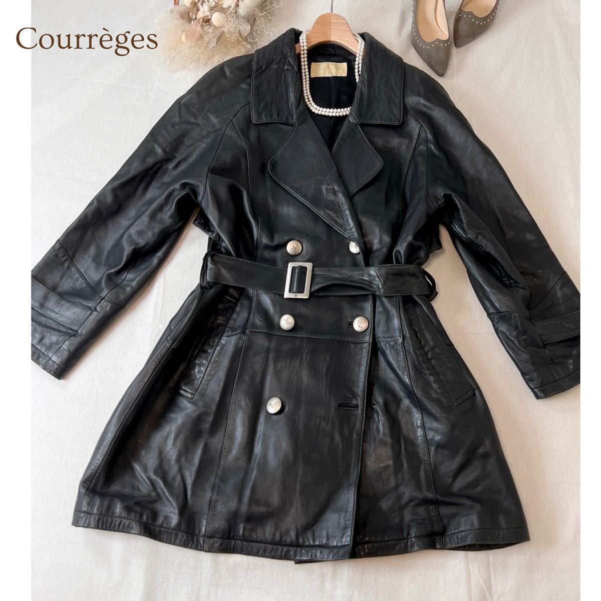 クレージュ レザー ヴィンテージ courreges 本革 ショルダーバッグ 