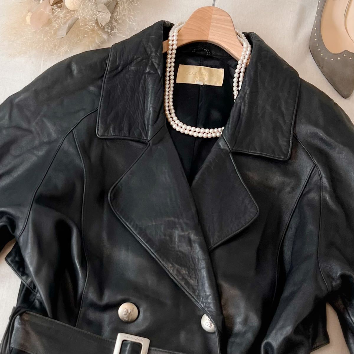 クレージュ レザー ヴィンテージ courreges 本革 ショルダーバッグ 