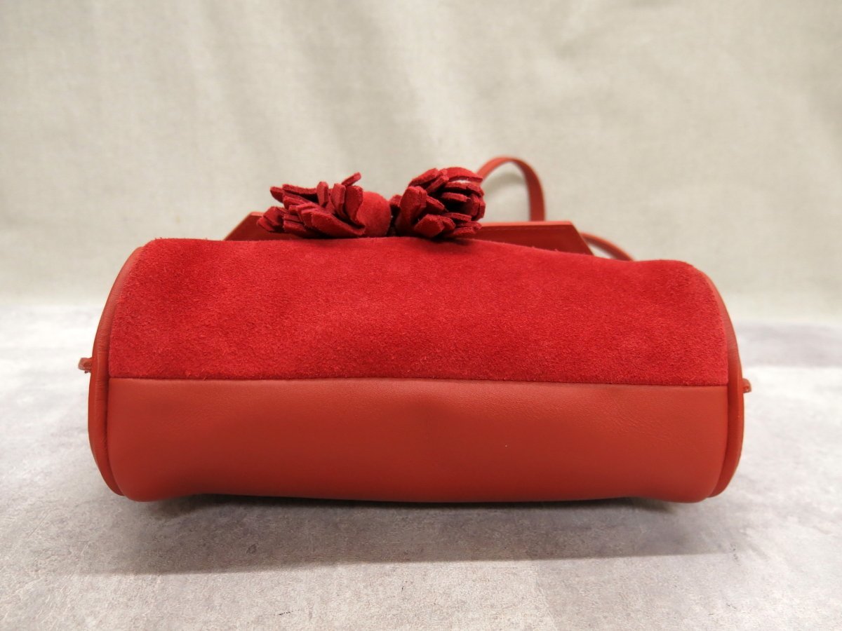 ○超美品○Longchamp ロンシャン○ペネロペ○スエード カーフ レザー 