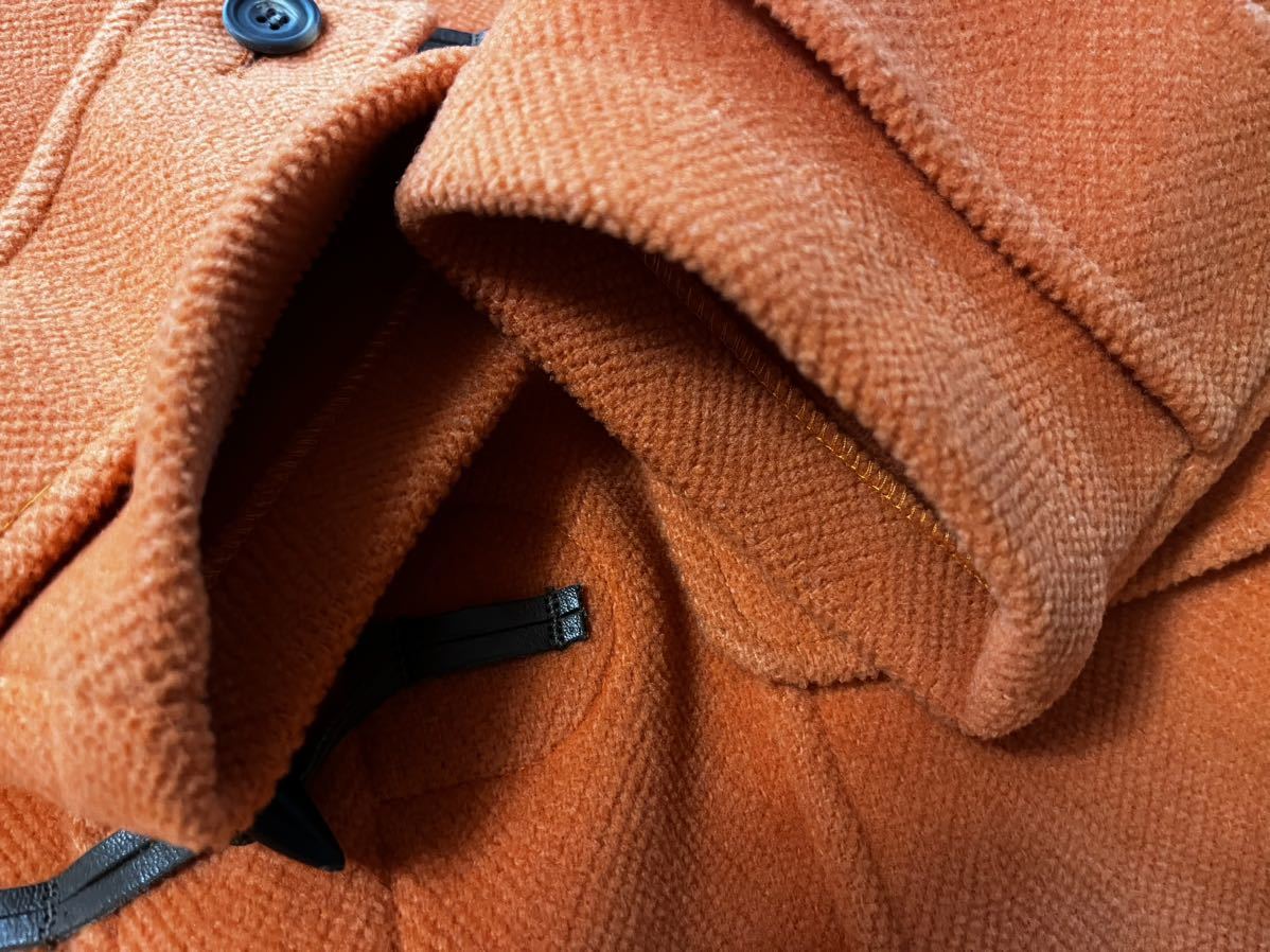 希少☆レインチーター　moorbrook ダッフルコート　英国製　ヘリンボーン 希少☆レインチーター moorbrook ダッフルコート 英国製
