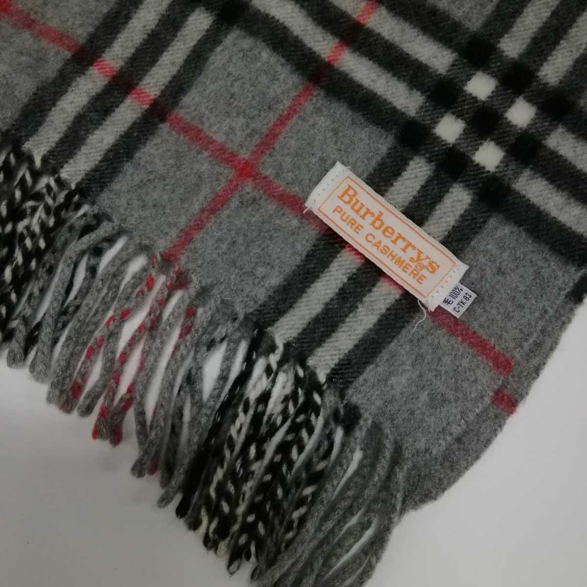ストール マフラー バーバリー BURBERRY SCARVES GREY 0 グレー（灰色