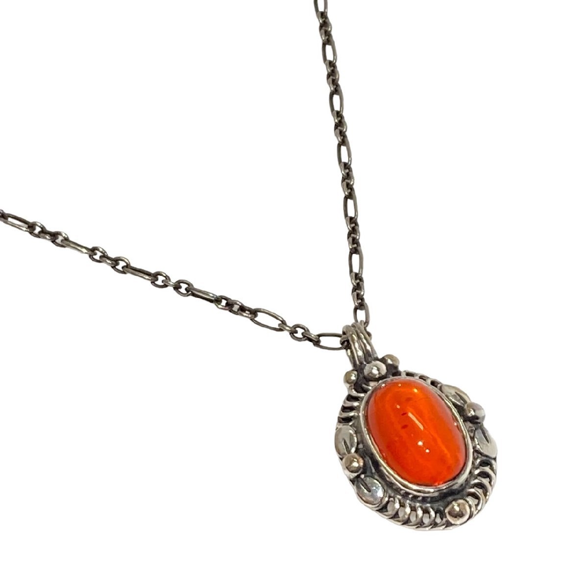 Georg Jensen ジョージジェンセン イヤーネックレス アンバー 琥珀