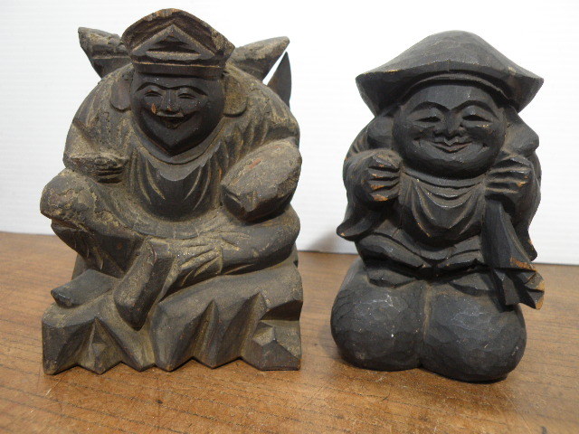 木彫 大黒さん えびすさん セット 楽天市場】【横幅8cm】恵比寿大黒