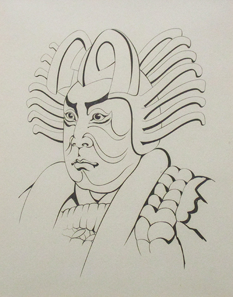 藤田嗣治（レオナール・フジタ）『役者（ジャン・コクトー「海龍」より