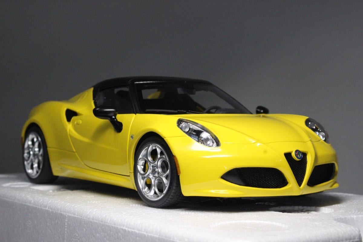 1/18 AUTOart Alfa Romeo 4C Spider Yellow 70143 / オートアート