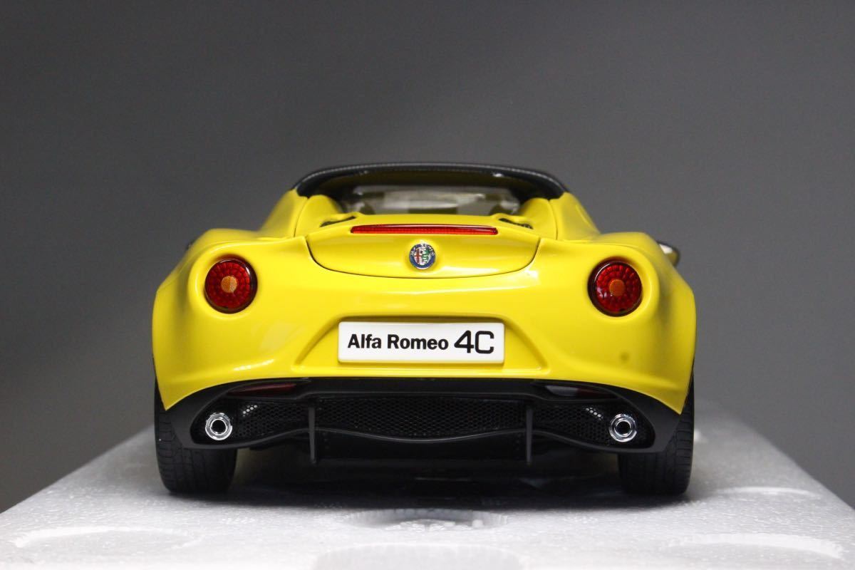 1/18 AUTOart Alfa Romeo 4C Spider Yellow 70143 / オートアート