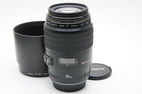 フジヤカメラ ジャンク品 Canon EF100mm F2.8 マクロ USM 専用フード 