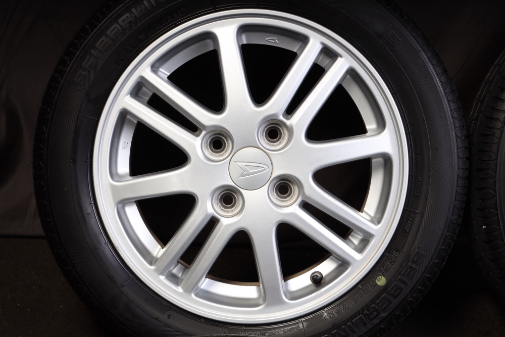 ★バリ山 155/65R14 ダイハツ純正アルミ ブリヂストン 2021年製 ウェイクエッセソニカタントエグゼムーヴミライースアヴィココアコンテ