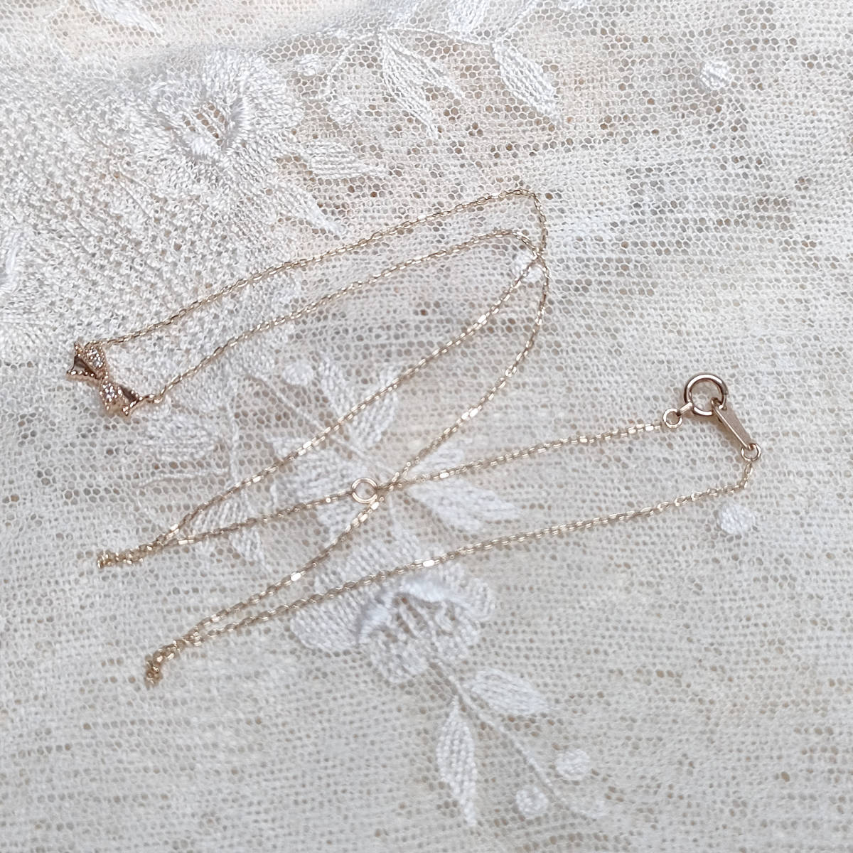 JILLSTUART K10 リボンネックレス＆リング