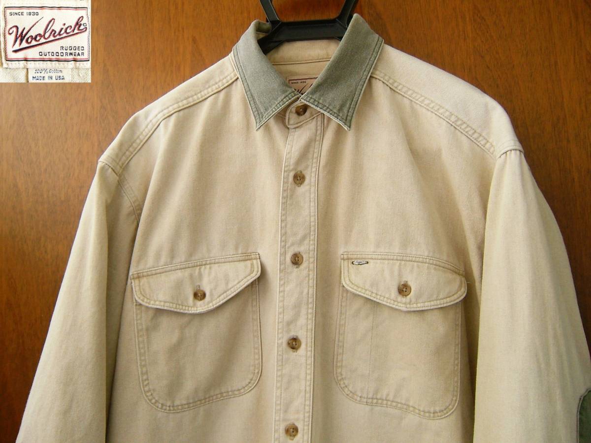 新作登場，高品質 ウールリッチ WOOLRICH USA製 長袖シャツ エルボーパッチ(Lサイズ)｜売買されたオークション情報、yahooの商品情報をアーカイブ公開 - オークファン 長袖シャツ一般