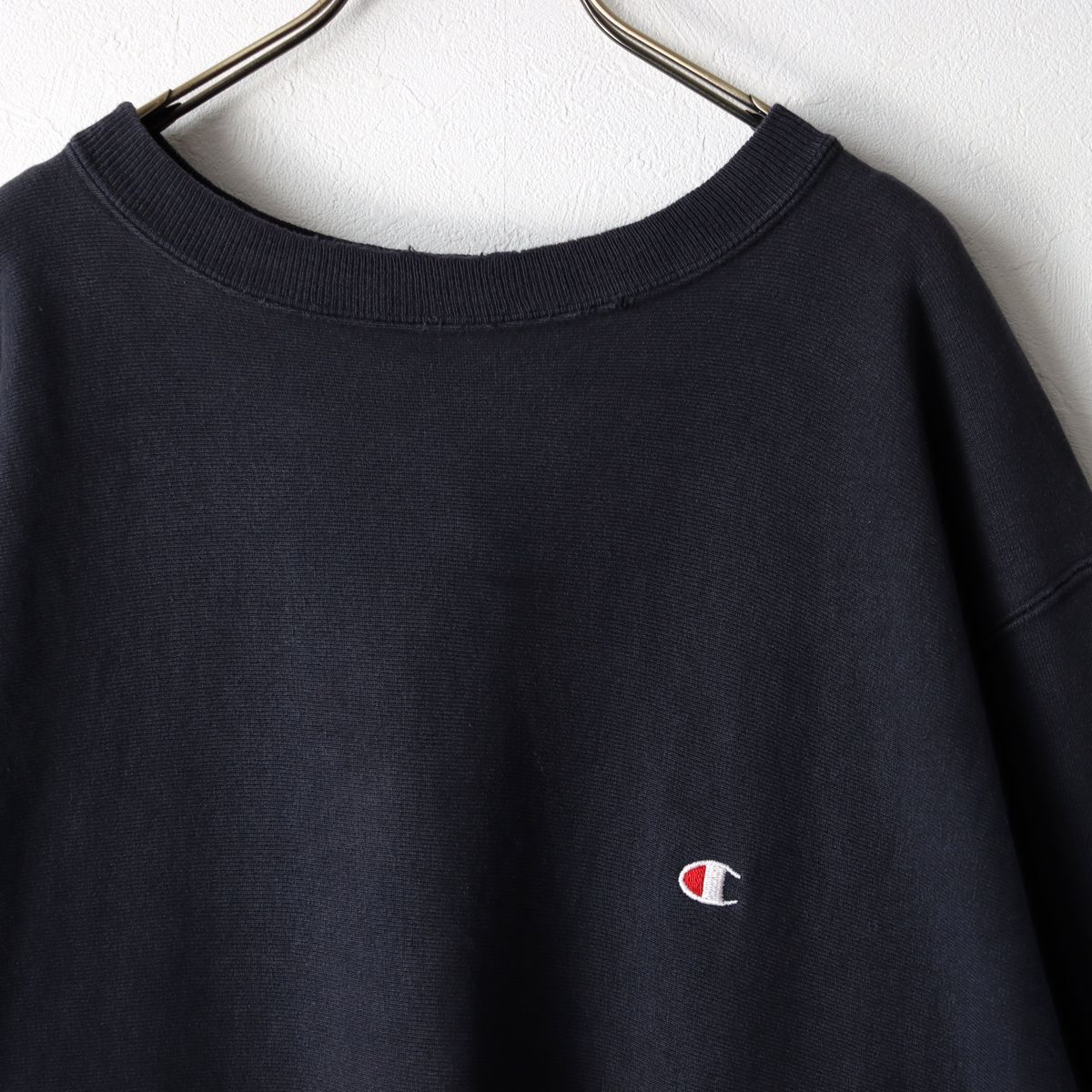 USA製 90s USA製 チャンピオン リバースウィーブ ブラック ワンポイント XL / 90s Champion reverse weave チャンピオン　リバースウィーブ　USA製　刺繍タグ　黒　ビンテージ　L