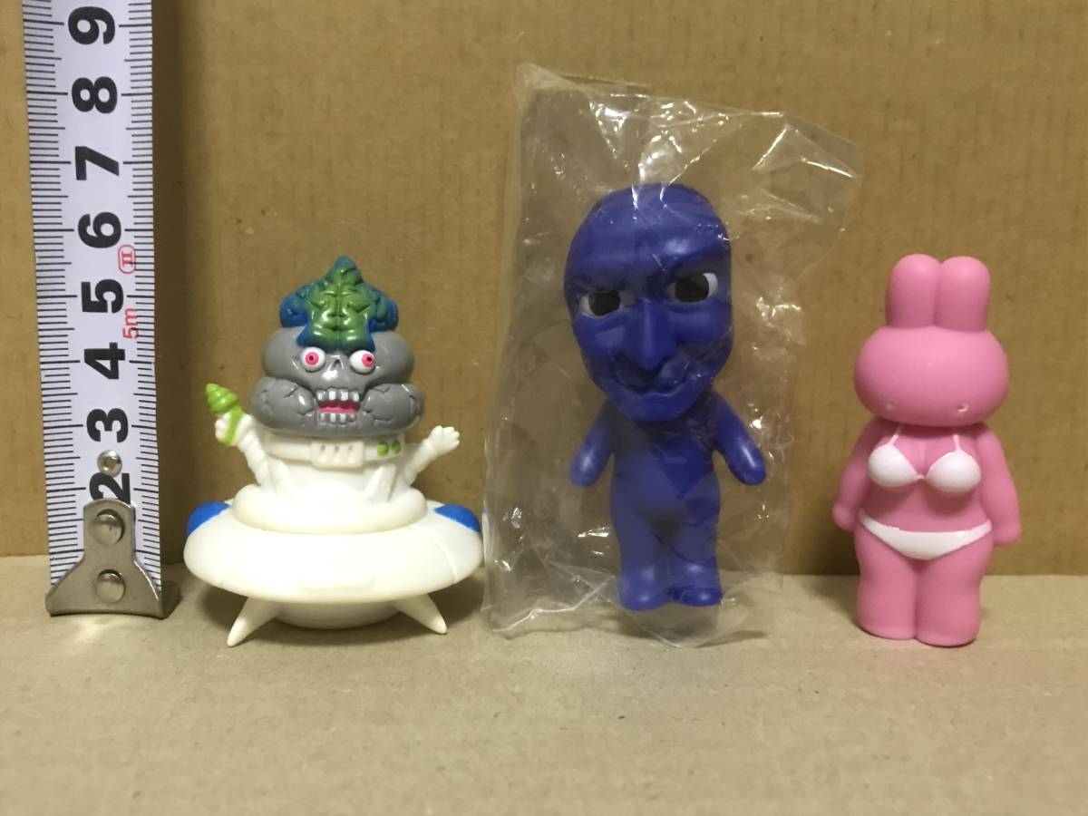 VAG ウンコツアタッカー 青鬼 コンプライアンスウサギ ソフビ 3体 