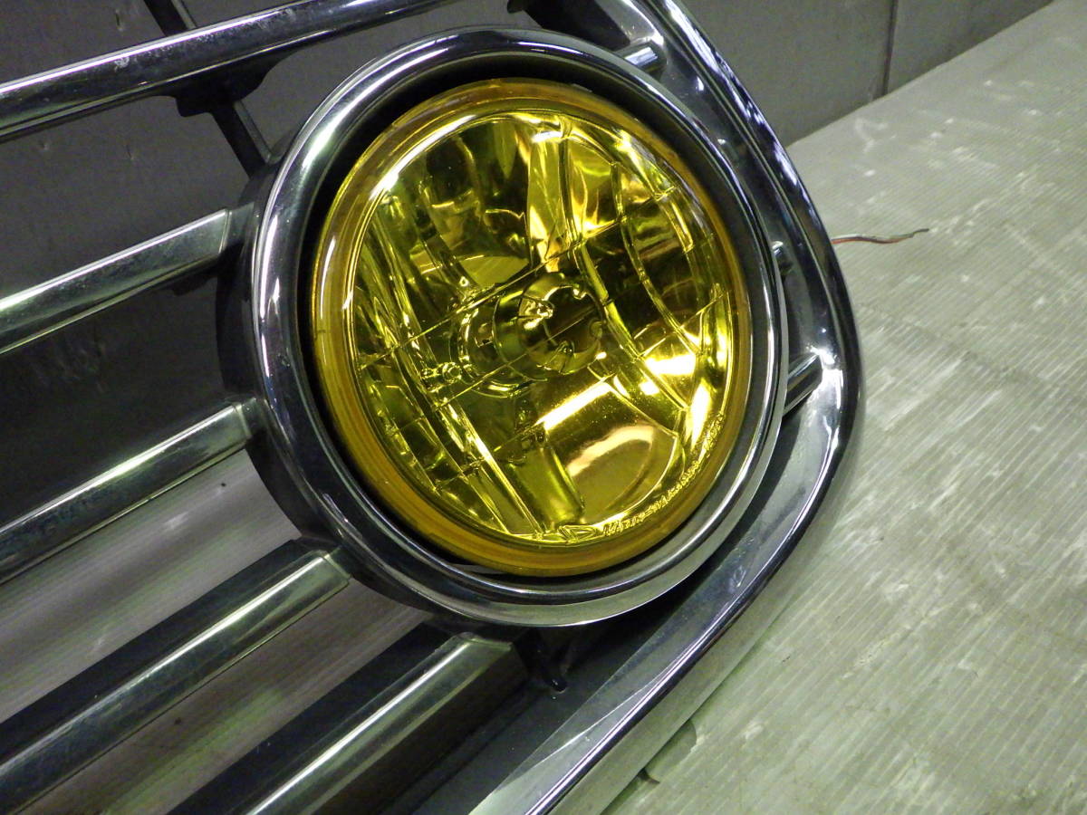 車 ミラジーノ l700s フロントグリル イエローフォグランプ付き