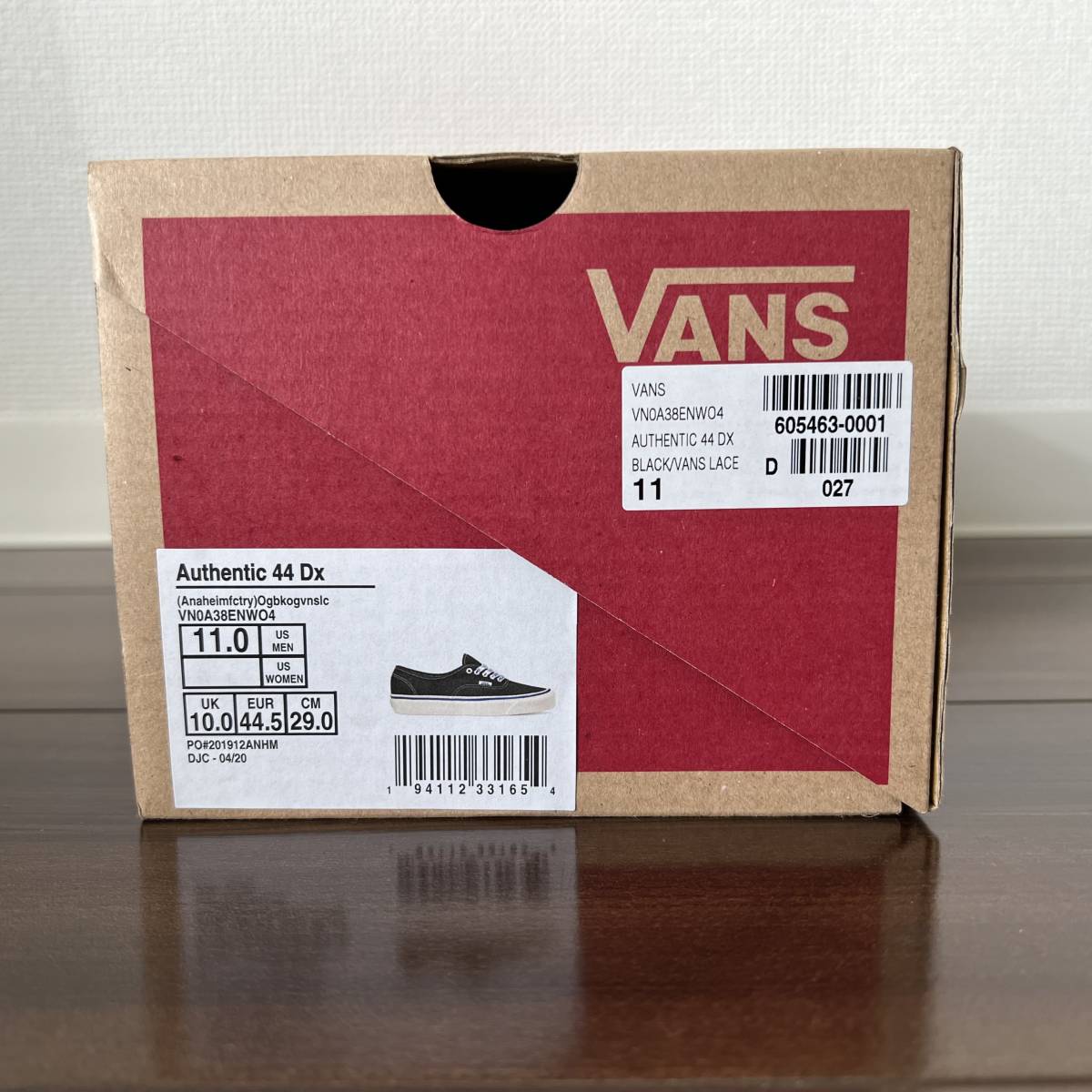 VANS 44DX ANAHEIM Authentic 限定完売モデル 黒青 新品箱付 29cm US11 