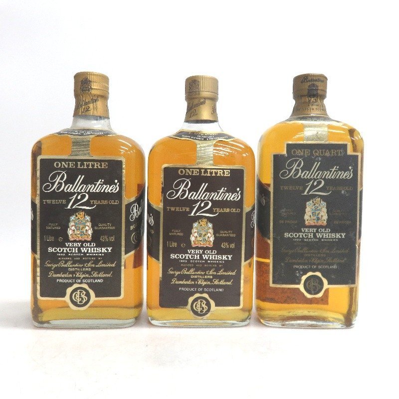 バランタイン 12年 ベリーオールド 3本セット 945/1000ml 箱なし
