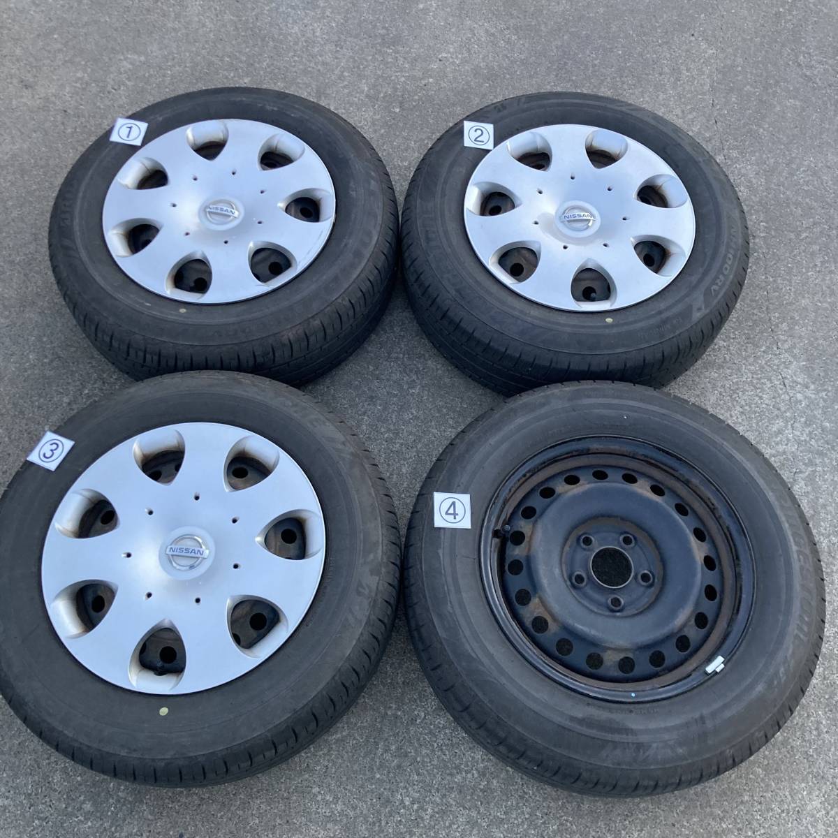 中古　ブリヂストン　ECOPIA　NH100RX　215/65R16　98H　2020年製/鉄ホイール　J16×6.5JJ　TOPY　4本セット