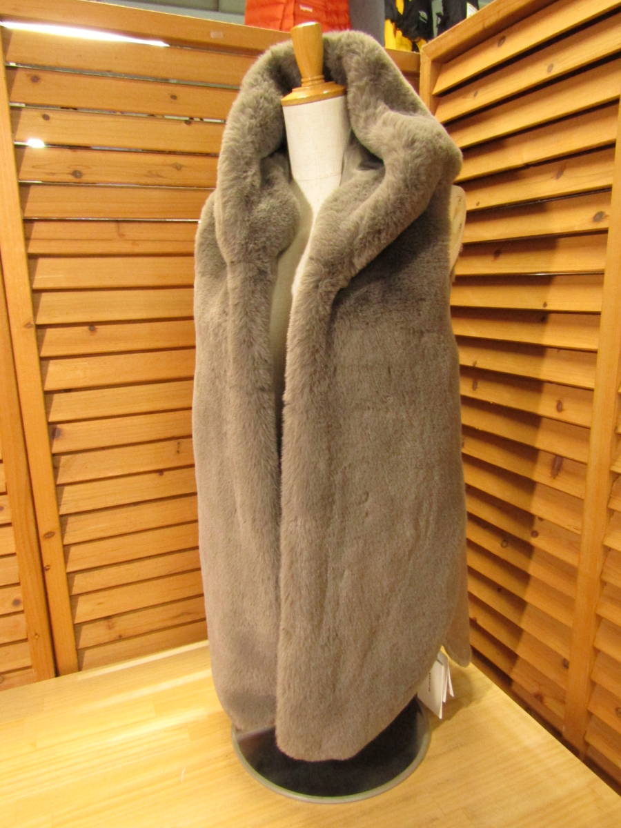  Y 207 品 MARIED'OR マリードール フード付き エコファー ロング ベスト グレージュ SIZE 38(Mサイズ)｜売買されたオークション情報、yahooの商品情報をアーカイブ公開 - オークファン Mサイズ