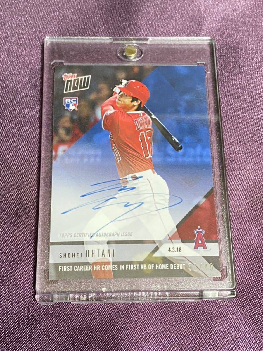 大谷翔平 直筆サイン カード トレカ メジャー初ホームラン On-Card Autograph # to 49 - Shohei Ohtani - MLB TOPPS NOW