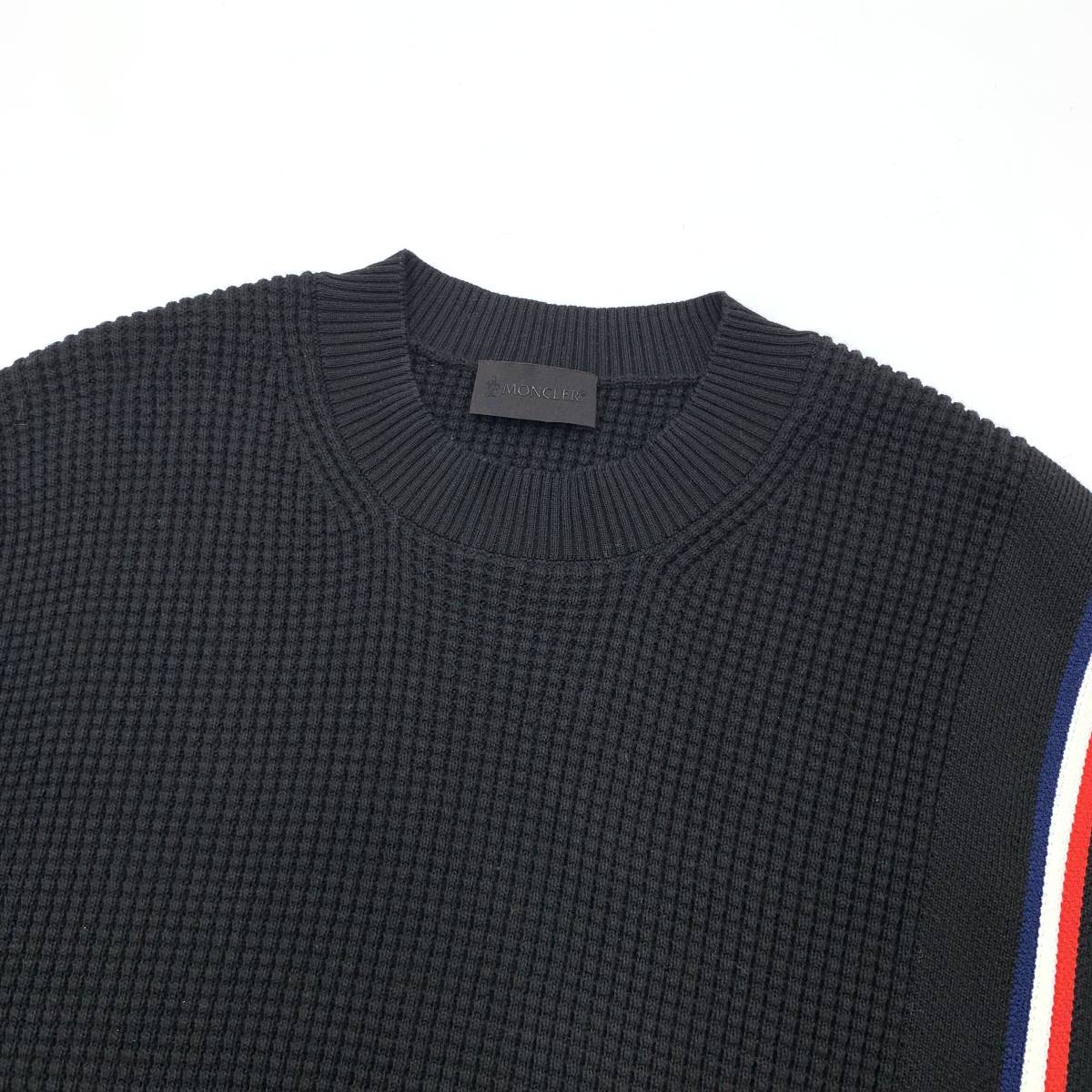 モンクレール MONCLER ワッフル ニット セーター グレー L 極美品 
