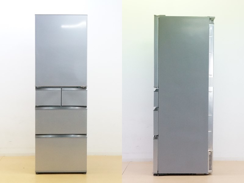 東ハ:【アクア】5ドア 冷凍冷蔵庫 415L AQR-SD42D (S) 自動製氷 大容量 