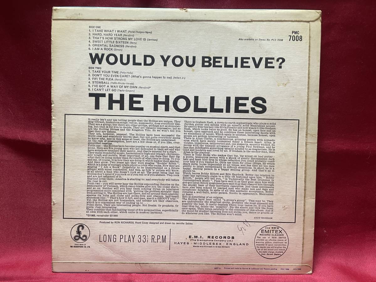 The Hollies - Would You – Believe? Hollies: Music .com Mono &amp 