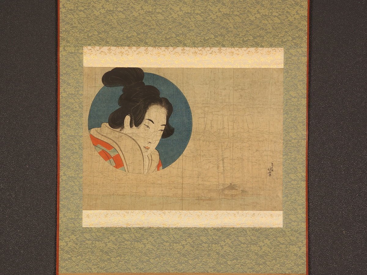 真袖】橋本八百二/八重桜図油彩額/F15/1976年作/萬鉄五郎に私淑/帝展無