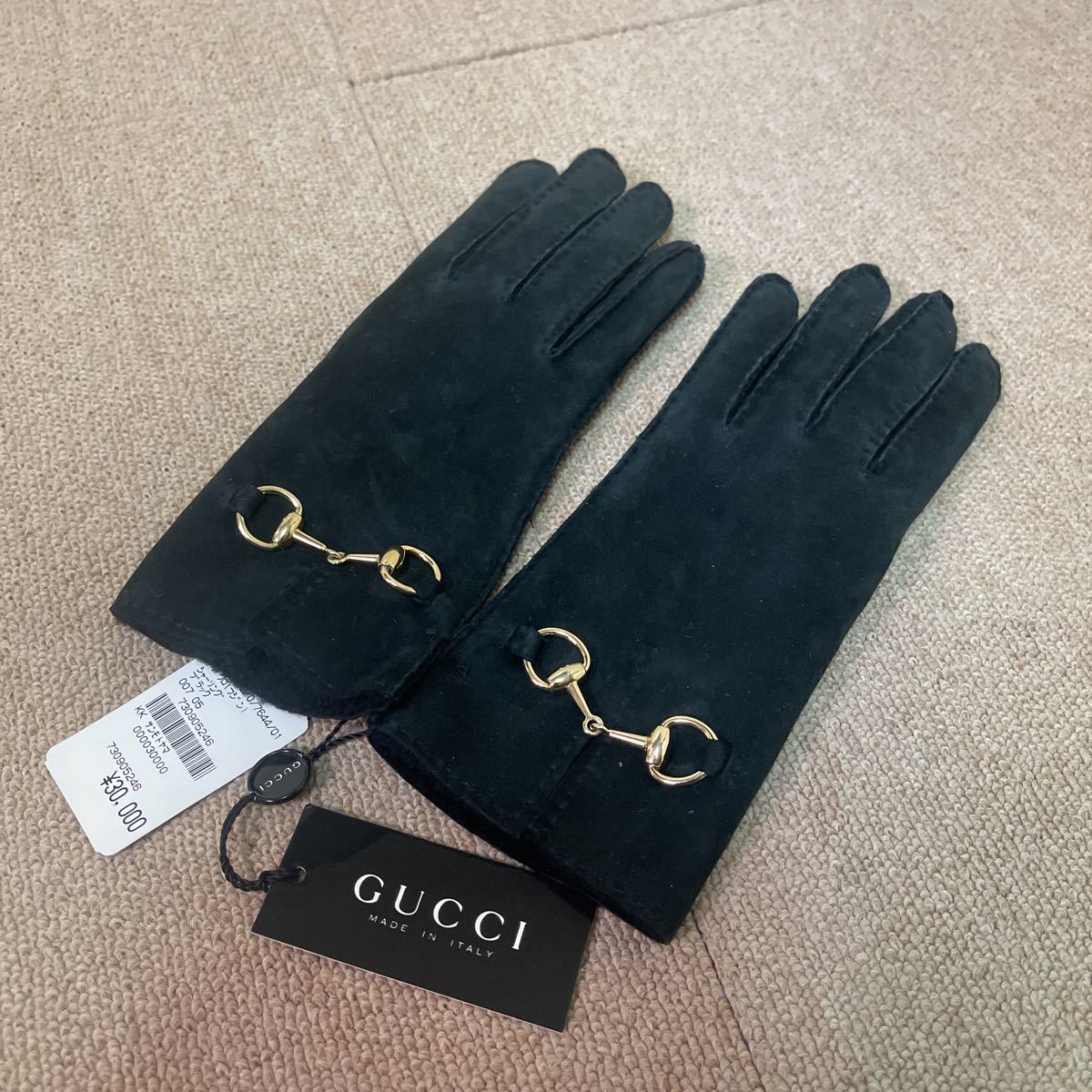 GUCCI グッチ 手袋 レザー スエード タグ付 未使用品 グッチ GUCCI 
