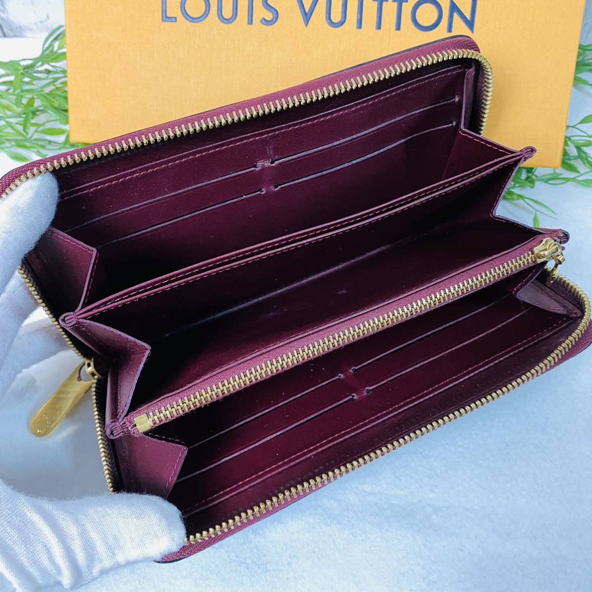 【極美品】1円 LOUISVUITTON ブラック×ボルドー ジッピーウォレット 男女 ヴェルニ ラウンドファスナー長財布ルイヴィトン 黒 4K34 ルイヴィトン LOUIS VUITTON 美品ルイヴィトン FE4526 □美品□