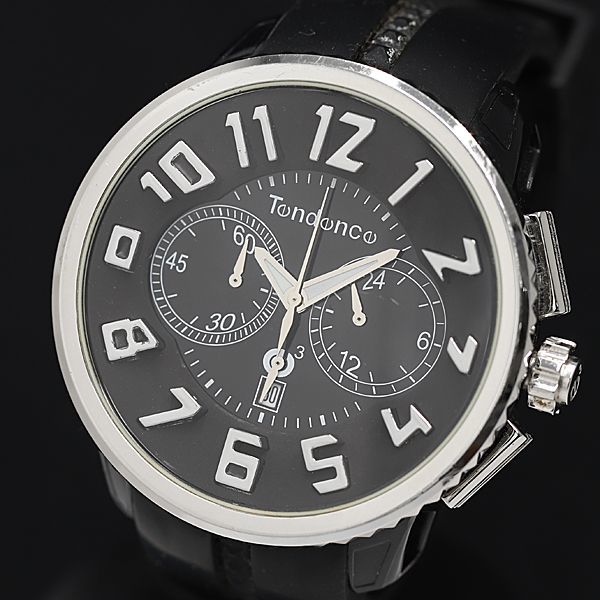 Tendence クロノグラフ 稼働 テンデンス 1円 デイト QZ ガリバー 