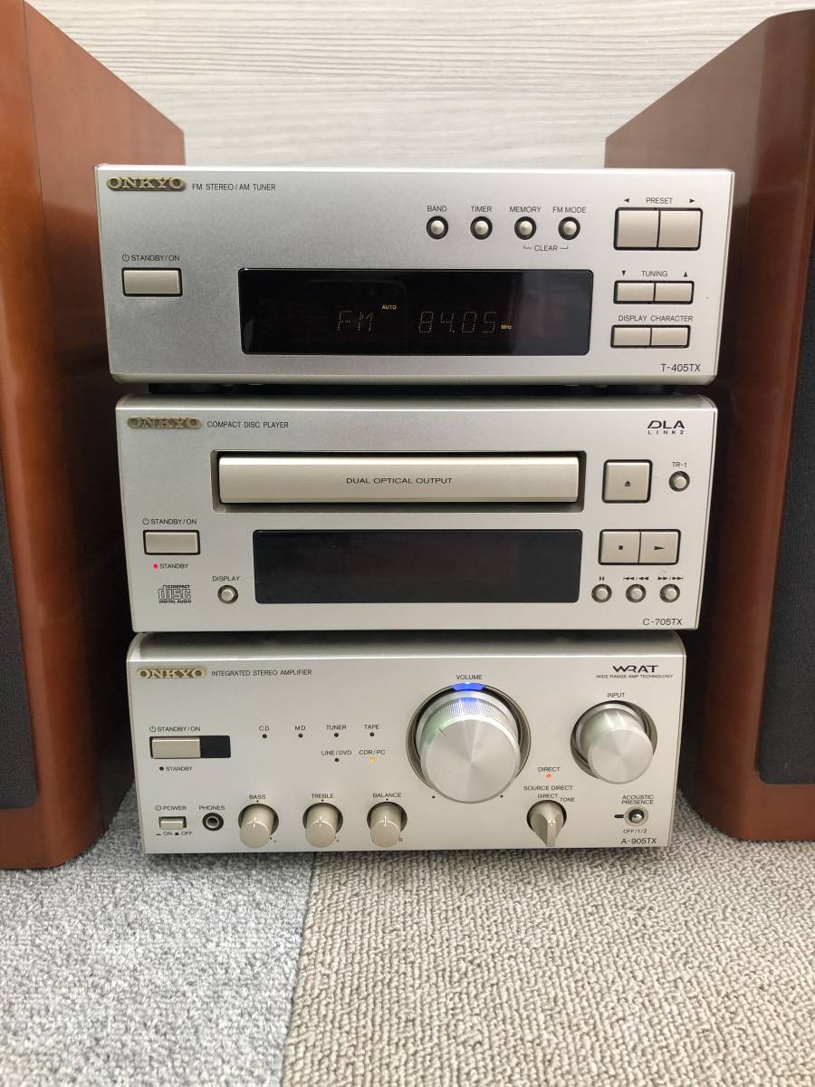 ONKYO T-405TX A-905TX C-705TX ⁄ MD-105TX ミニコンポセット J 0