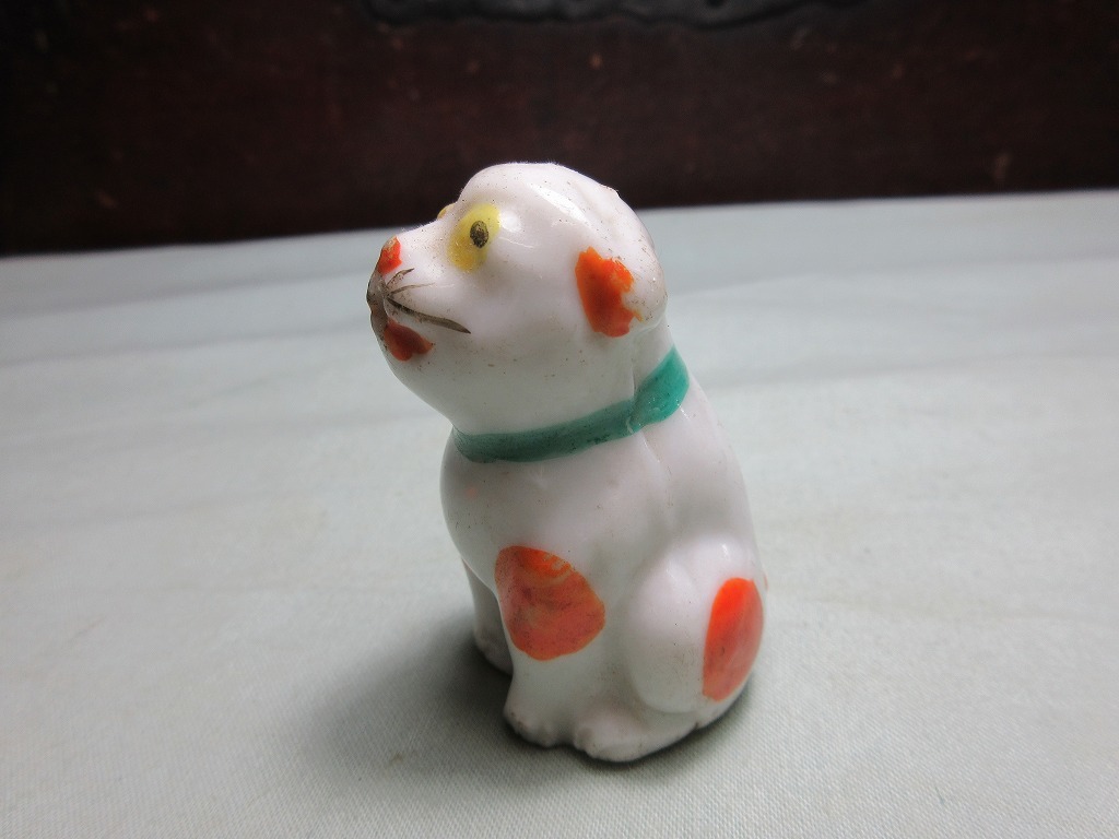 磁器人形・犬・水滴】 明治～昭和初期 検】郷土玩具、土人形、瀬戸人形