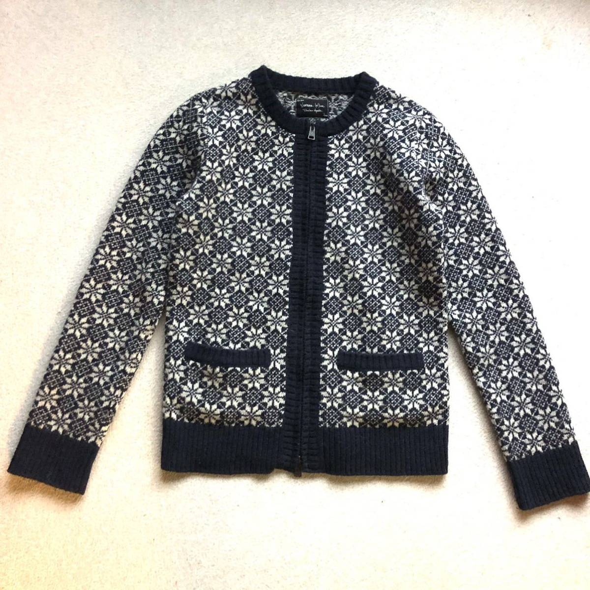 豊富な，人気SALE NUMBER N INE ナンバーナイン 08AW 宮下期 ノルディック柄 雪柄 ジップ ニットジャケット ジップカーディガン セーター 1(セーター)｜売買されたオークション情報、yahooの商品情報をアーカイブ公 男性用