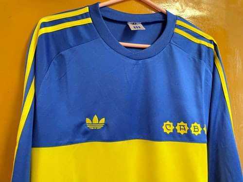 80's ボカ ジュニアーズ ユニフォーム マラドーナ H 長袖 復刻品の入札