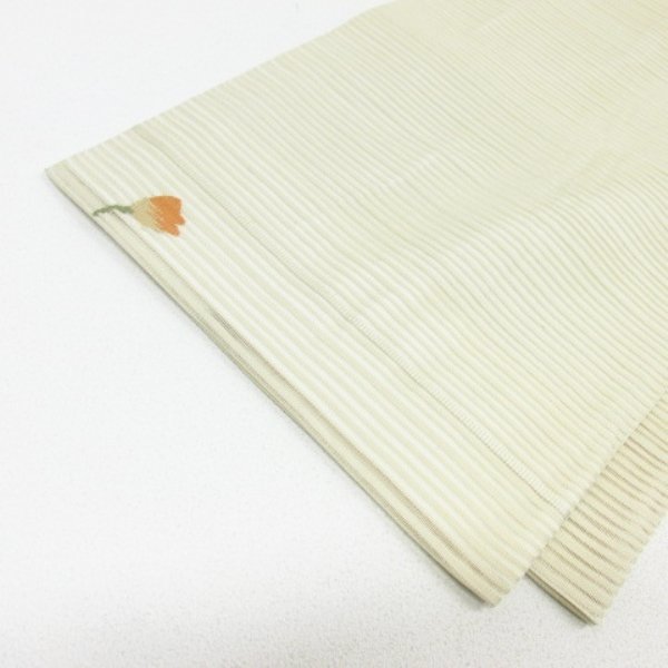 浴衣 着物 麻 夏物 絽 夏帯 カエル 日本製 絽綴れ 入山に松模様 ☆再入荷しました 夏帯] fj603s 夏着物 [召しませ花 帯飾り