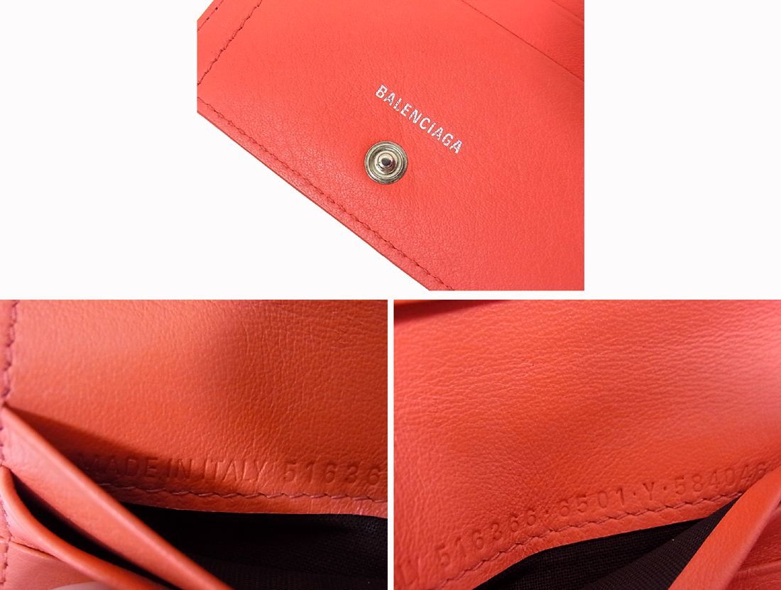 エブリデイ バレンシアガ BALENCIAGA コンパクト財布 レザー 二つ折り財布 美品バレンシアガ ゴールド メタリック 小銭入れ コンパクトウォレット ✨極美品✨BALENCIAGA カメラバッグ キャッシュ ミニウォレット ブラック