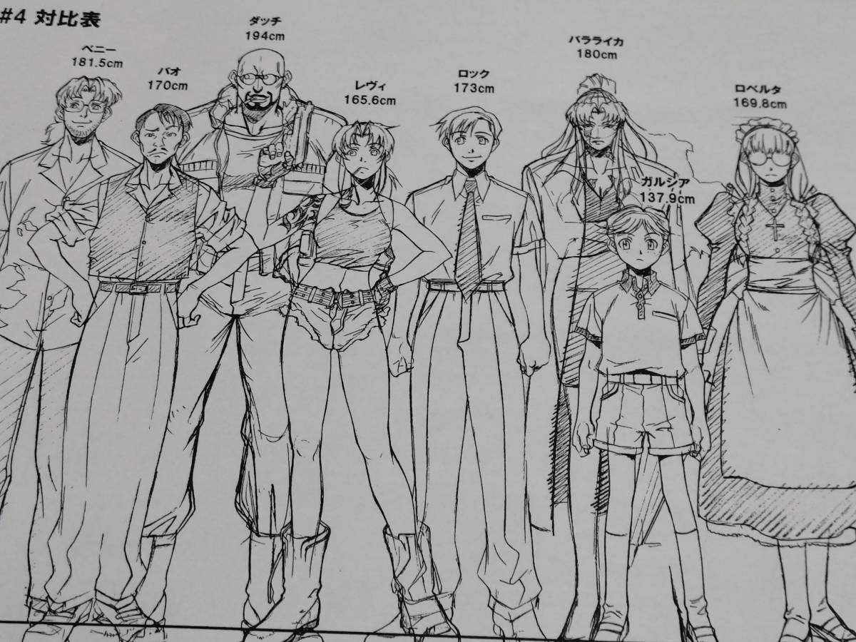 BLACK LAGOON （ブラックラグーン）設定資料集 BLACK LAGOON ブラックラグーン 設定資料集 アニメスタッフ用 制作素材