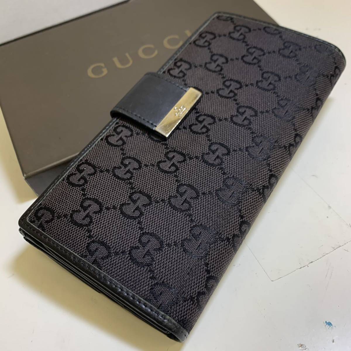 GUCCI グッチ G Gキャンバス ロングウォレット 長財布 有名 高級 