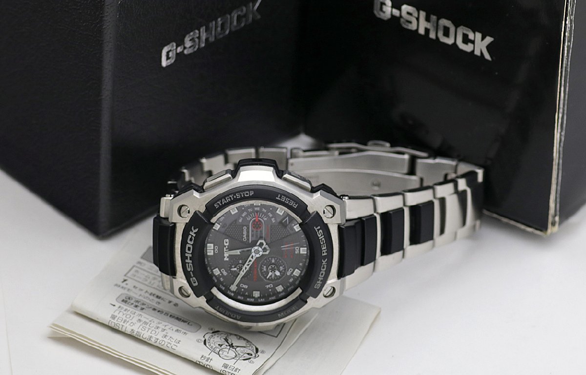 1円～ 超美品 CASIO カシオ G-SHOCK MT-G MTG-1100-1AJF SS・樹脂 