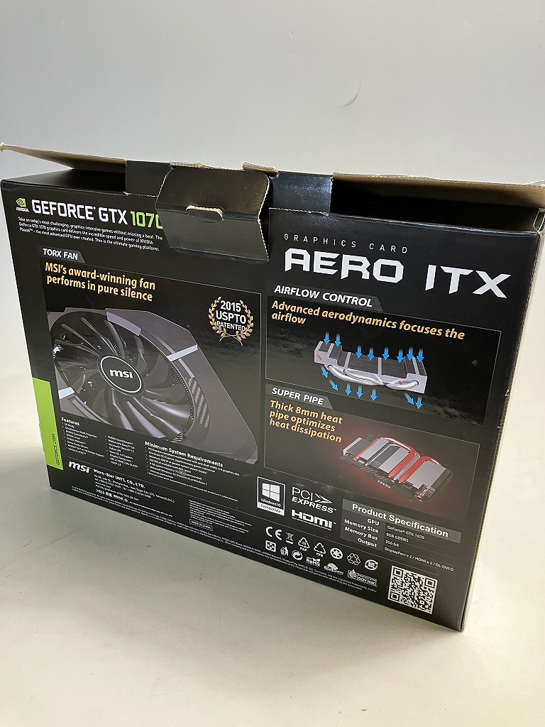 ジャンク品 MSI GeForce GTX 1070 AERO ITX OC 8GB