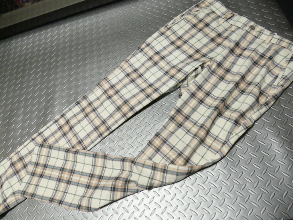 SFI30★2022年秋冬モデル★サンプル品★FILA GOLF★フィラゴルフ★チェック柄3層ボンディングロングパンツ★L/OW