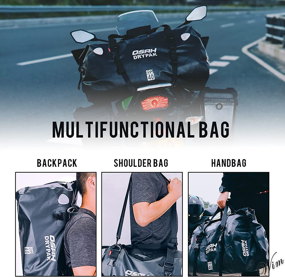 ◇完全防止使用◇ シートバッグ ロールトップクロージャー バイク