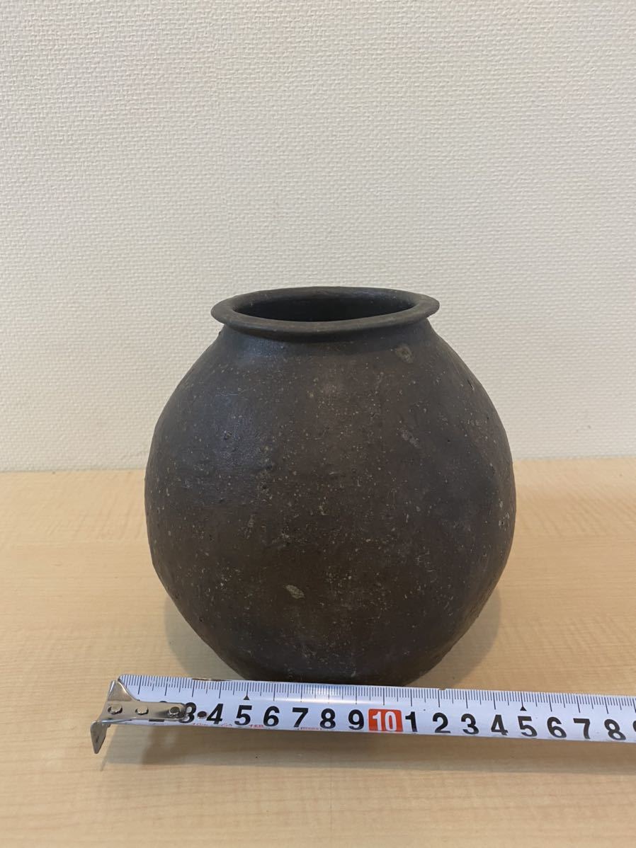 古備前 花瓶 花生 花器 備前 水指 桃山江時代前 御歯黒壷 蔵出(花器 
