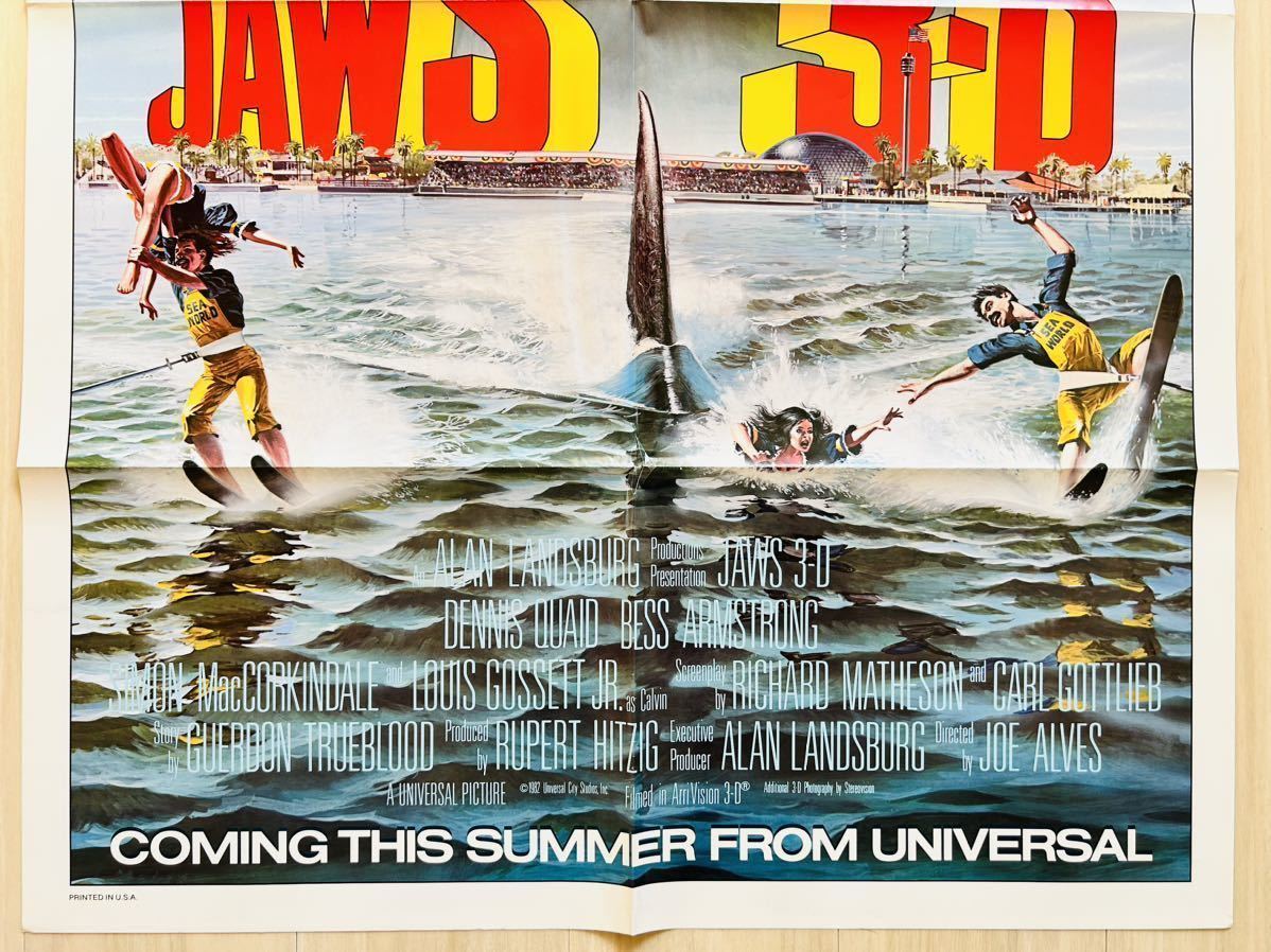 ジョーズ3」(1983)映画ポスター USA版 ワンシート オリジナルポスター