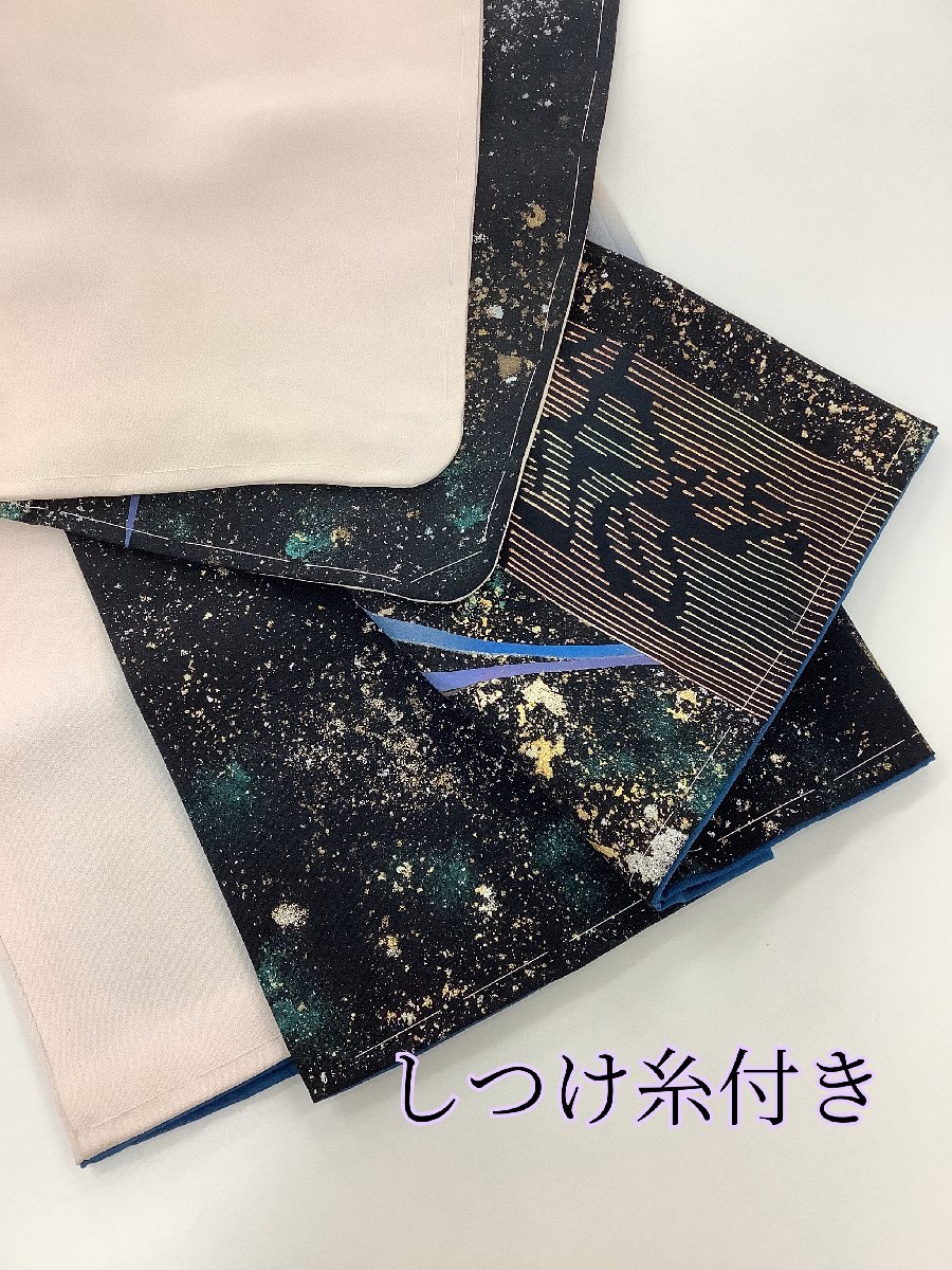 きものcocon★付下げ★正絹/薄ベージュ系/薄ピンク系/パールトーン加工/しつけ糸付き/身丈159.5/裄67【12-10-3K-0071-n】 レンタル 着物「薄香色 反物 薄ベージュ 角通し 行儀、南天