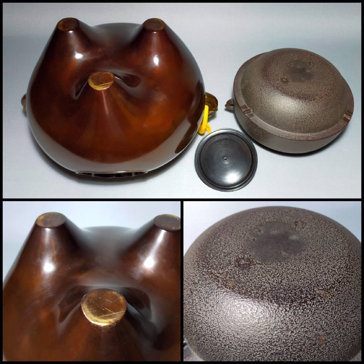 TO20 朝鮮風炉 人間国宝 釜師 高橋敬典 風炉師 金谷浄雲 唐銅