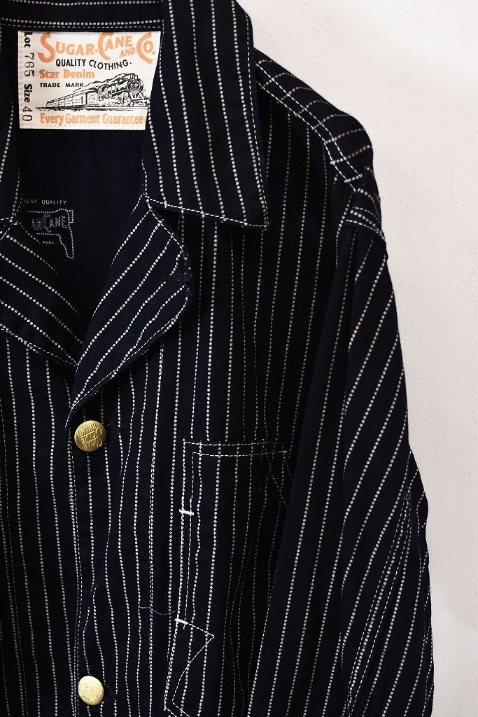 SUGAR CANE 11oz. シュガーケーン BLUE DENIM ワークコート | - CANESC14371 WORK シュガーケーンSUGAR 11oz ブルーデニム COAT MODEL」13oz.
