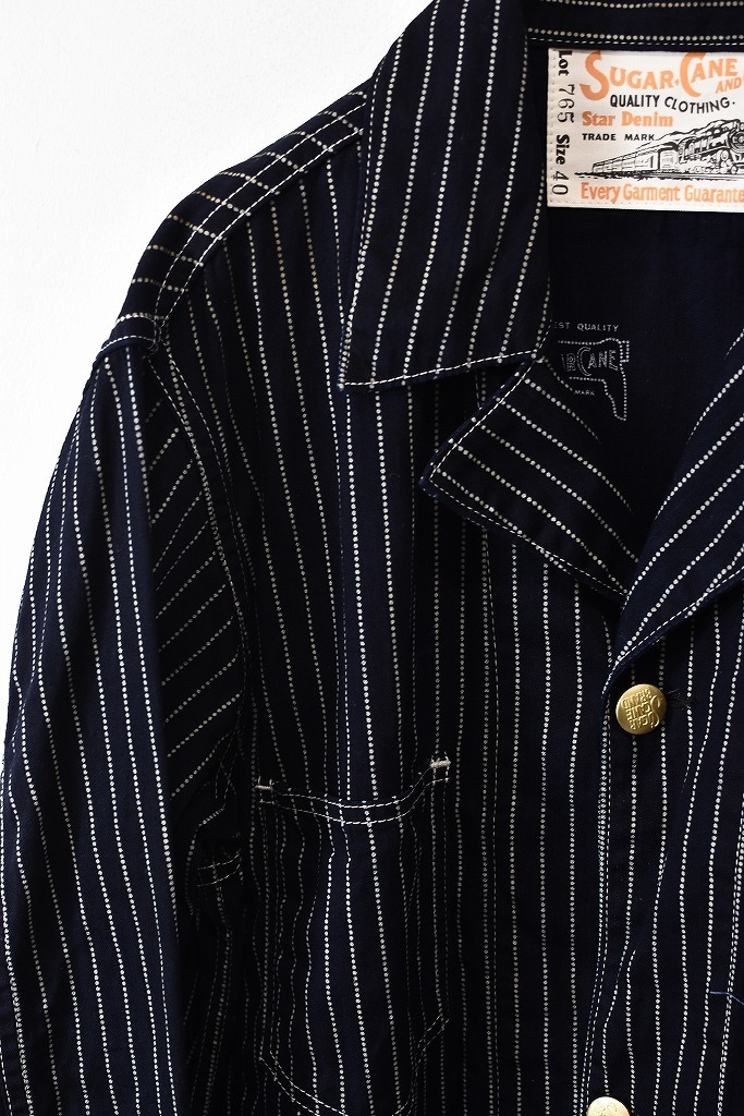 SUGAR CANE 11oz. シュガーケーン BLUE DENIM ワークコート | - CANESC14371 WORK シュガーケーンSUGAR 11oz ブルーデニム COAT MODEL」13oz.