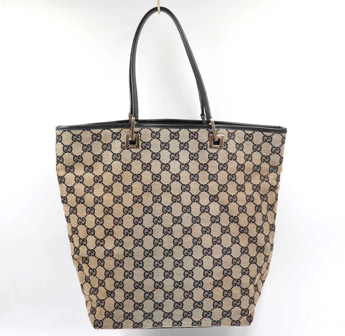 GUCCI GGパターン トートバッグ ベージュ/ブラック キャンバス