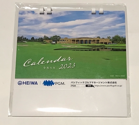 即決●2023年 卓上カレンダー ●メモ 書き込み可 シンプル PGM ゴルフ 風景_7