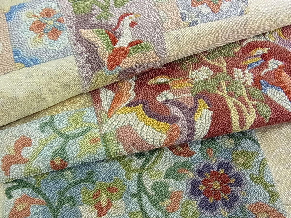 花美人着物■中国三大刺繍　総相良刺繍　総刺繍　六通太鼓柄袋帯　色紙重ね鳳凰花唐草文　舞蝶文　金銀糸　逸品　wb0041 総刺繍 中国三大刺繍 平和屋着物◎明綴 平和屋着物 ヤフオク！ベストストア受賞 メルカリ